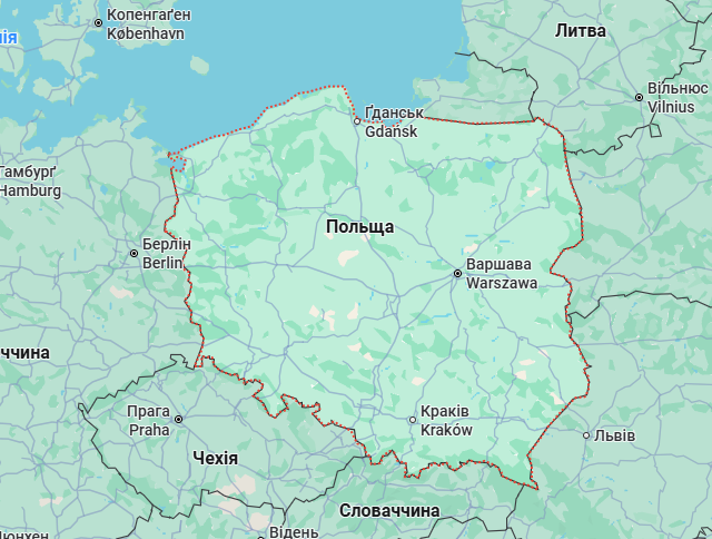 Вантажні перевезення бусом Польща - Україна