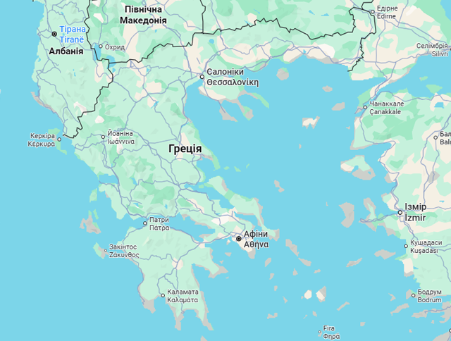 Грузовые перевозки бусом Греция - Украина