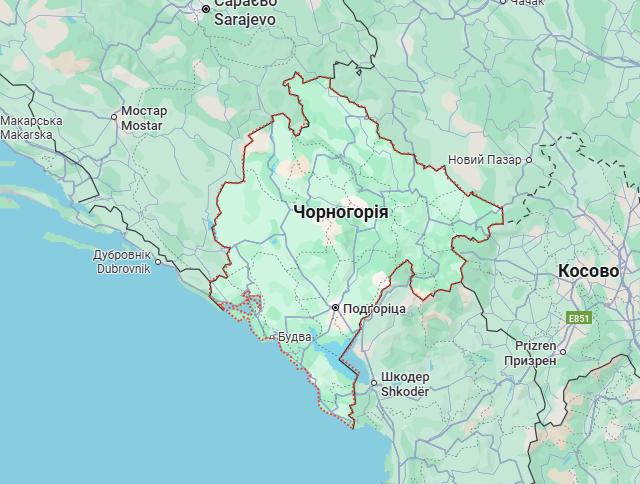 Грузовые перевозки бусом Черногория - Украина