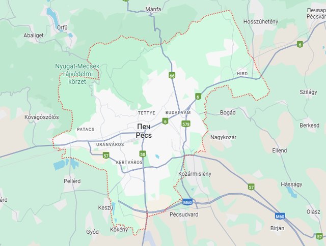 Грузовые перевозки бусом Печ - Украина